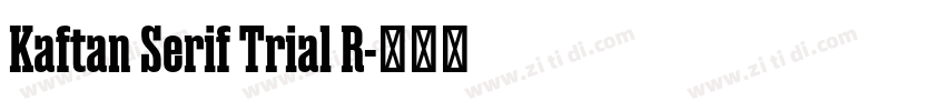 Kaftan Serif Trial R字体转换